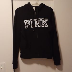 Pink VS Zip Front Hoodie